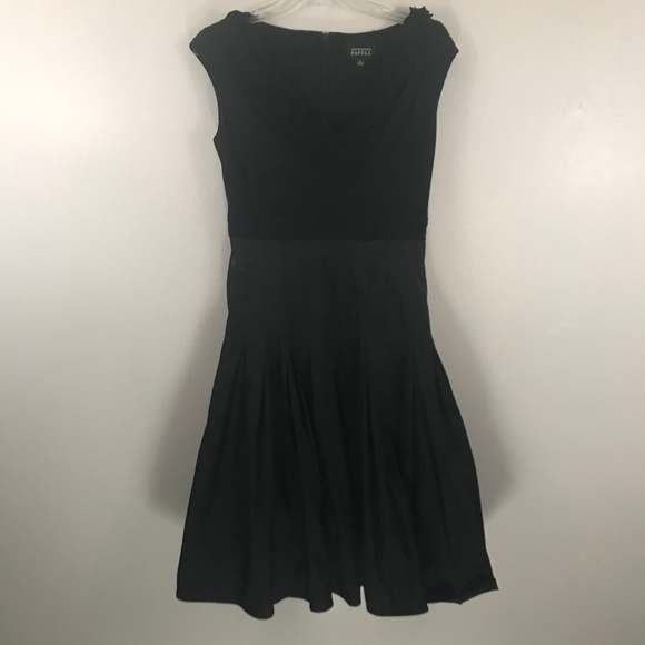 Adrianna Papell Dresses & Skirts - Adrianna Papell Black Rosette Tea Length Dress 4